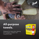 Scott Rags in a Box, 9" x 12", White, 200 Sheets/Box (75260)