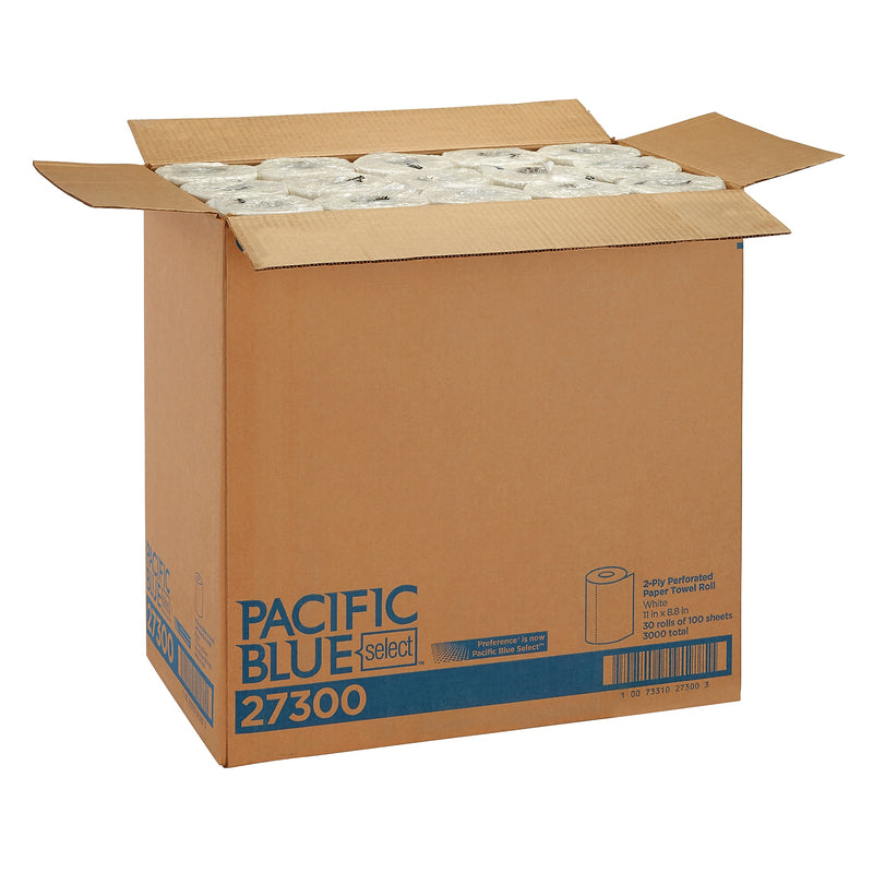 Pacific Blue Select Paper Towels, 2-ply, 100 Sheets/Roll, 30 Rolls/Pack (27300)