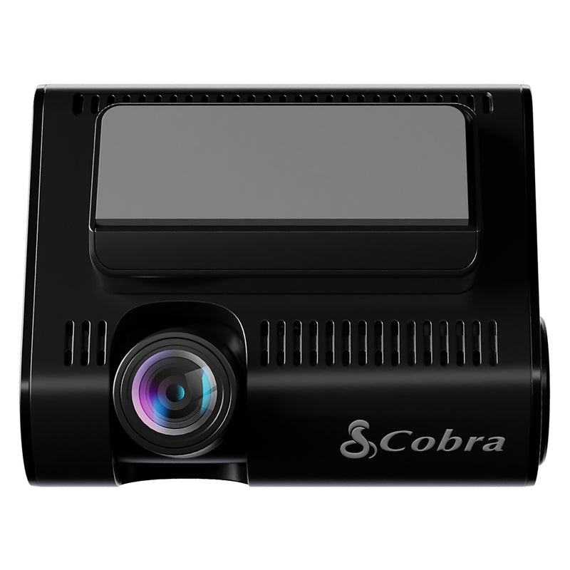 Cobra SC 250R Front 4K Smart Dash Cam with 1080p Rear Accessory Cam, GPS, Wi-Fi & microSD Card, Black (SC250R)