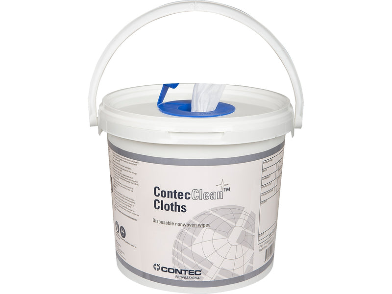Contec ContecClean Polypropylene Replacement Bucket with Lid and Handle, White, 6/Case (PRCN0007)