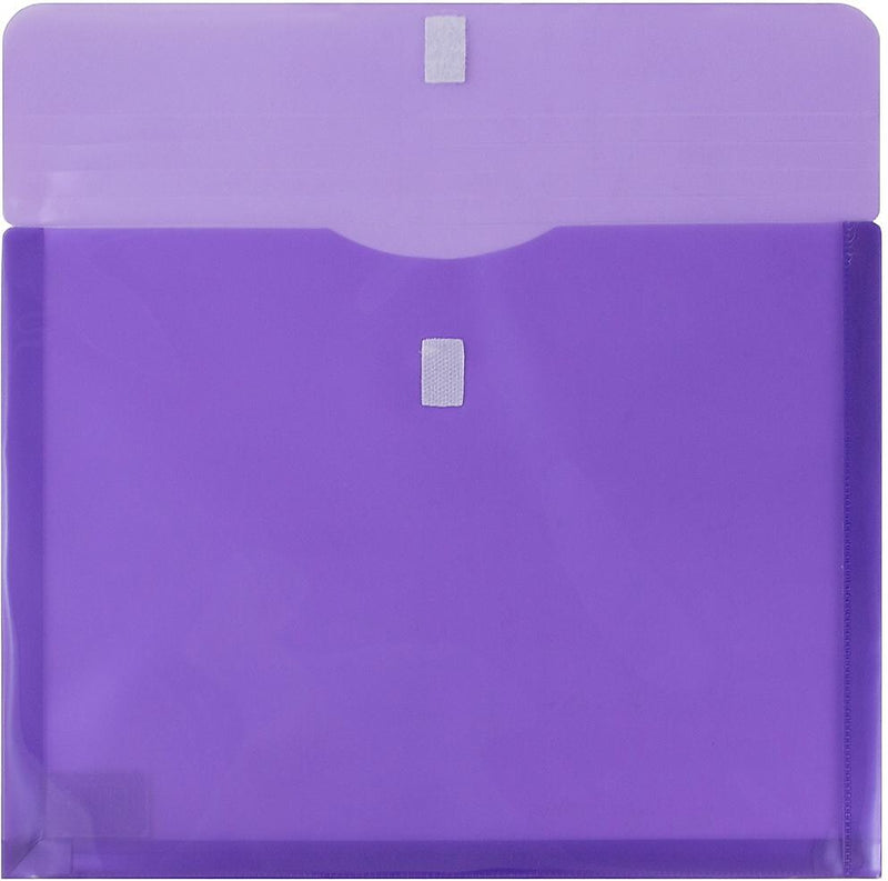 JAM Paper Premium Plastic Document File, Letter, Purple, 3/Pack (218V1PUX3)