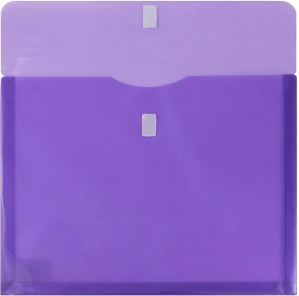 JAM Paper Premium Plastic Document File, Letter, Purple, 3/Pack (218V1PUX3)