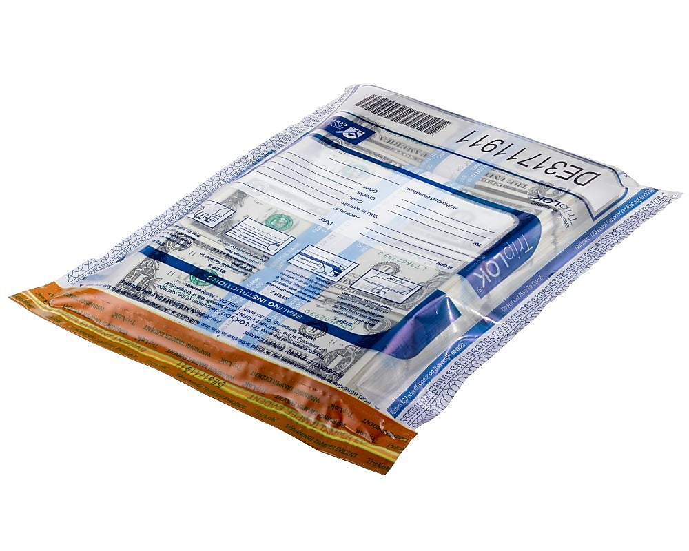 TripLok Series H Deposit Bags, Clear, 50/Pack (585059)
