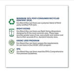 Heritage Eco Blend Max 23 Gallon Trash Bag, 28" x 45", Low Density, 0.8 mil, Clear, 250 Bags/Box (L5645TC ER1)