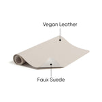 Smead Medium Vegan Leather Anti-Slip Desk Pad, 31.5" x 15.7", Sandstone (SMD64831)