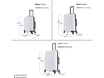 DUKAP Adly 3-Piece Hardside Spinner Luggage Set, TSA Checkpoint Friendly, White (DKADLSML-WHI)