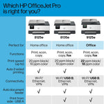 HP OfficeJet Pro 8125e Wireless Color All-in-One Printer, Print, Scan, Copy, Best for Home Office, 3 Months FREE Ink (405T6A)