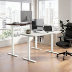 Bush Business Furniture Move 60 Series 72"W L Shaped Adjustable Standing Desk, Hansen Cherry (M6SL7278HCSK)