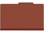 Medical Arts Press Pressboard Classification Folder, 2 Dividers, 2" Expansion, Legal Size, Red, 10/Box (DV-T52-26-3RED)