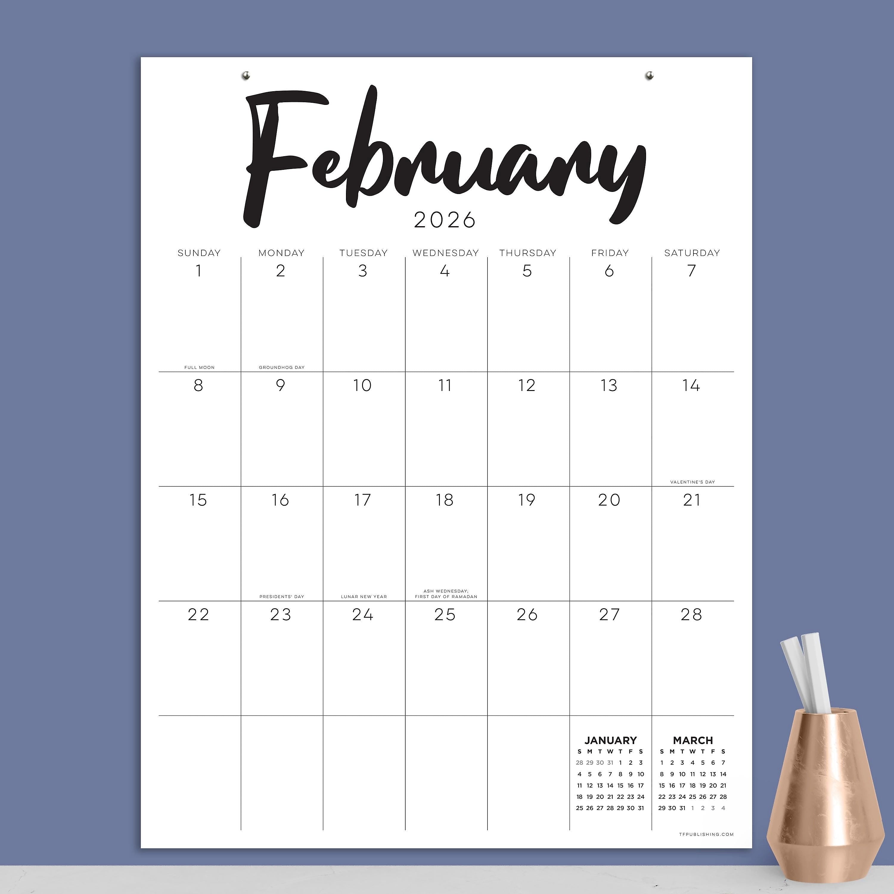 2026 TF Publishing 17" x 22" Monthly Desk Calendar, (26-8214)
