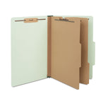 Staples® 60% Recycled Top Tab Pressboard Classification Folders, 2/5 Cut Tab, 2 Partitions, 10/Box (18339)