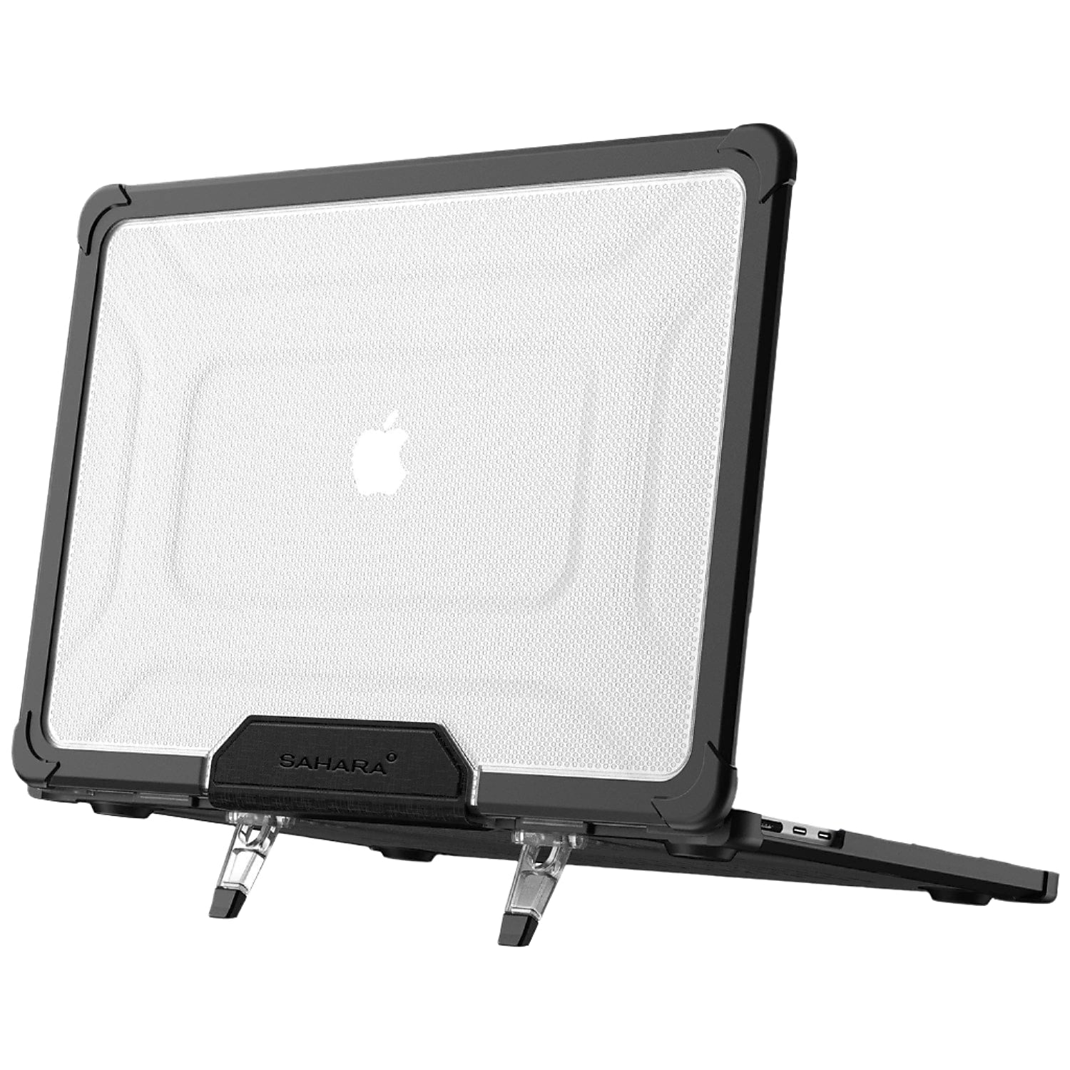 SaharaCase Heavy-Duty Raider Series 14" Laptop Case with Stand, Shock Absorbing, Frosted Clear/Black Trim (LT00047)