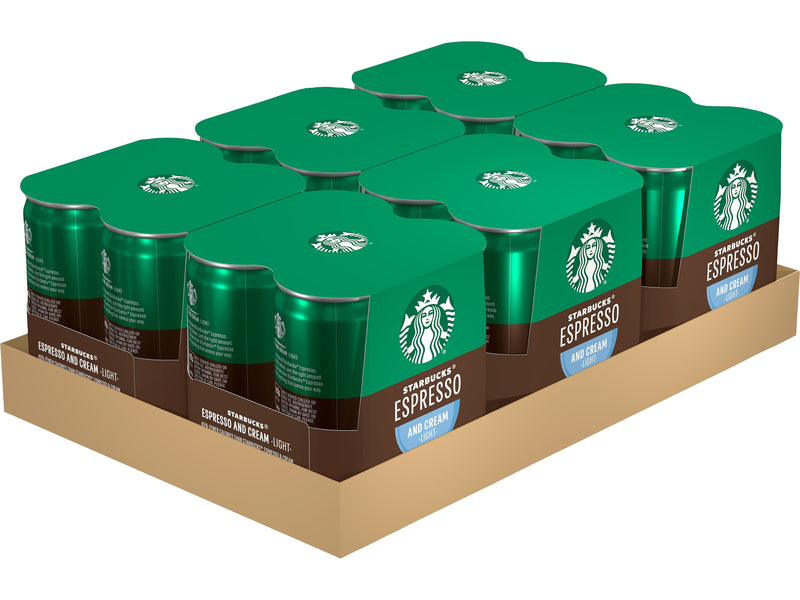 Starbucks Doubleshot Espresso & Cream Light Cold Brew Coffee, 6.5 fl. oz., 24/Carton (17544)