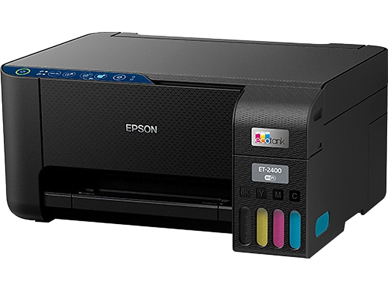 Epson EcoTank ET-2400 Wireless Color Inkjet Printer, All-In-One Supertank, Print, Scan, Copy (9592581)
