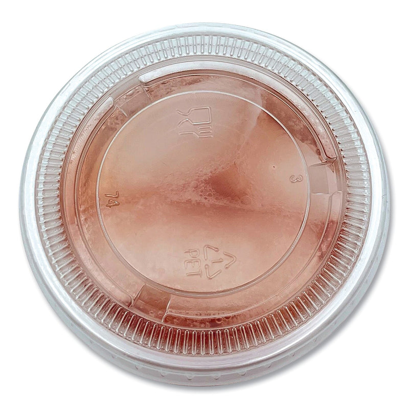 Boardwalk Souffle/Portion Cup Lids, Fits 3.25 oz to 5.5 oz Portion Cups, Clear, 2,500/Carton
