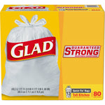 Glad Quick-Tie Tall 13 Gallon Kitchen Trash Bags, 80/Box (60034)