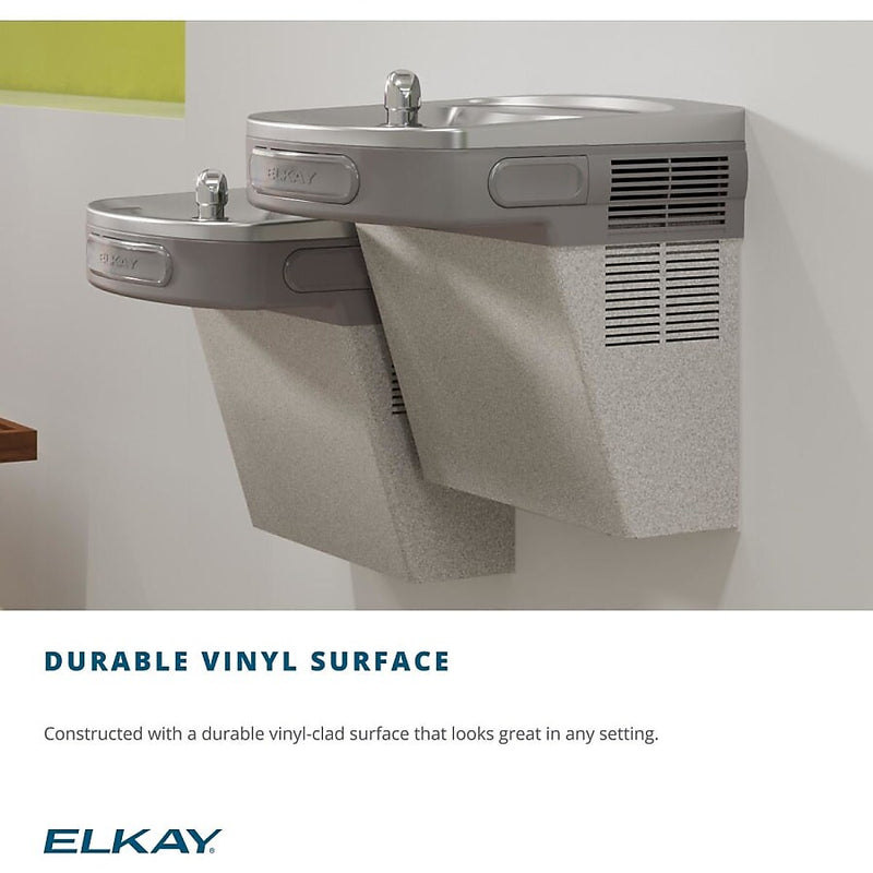 Elkay Wall Mounted Versatile Bi-Level Filtered Cooler with Cane Apron, 8 GPH (LZSTL8LC)
