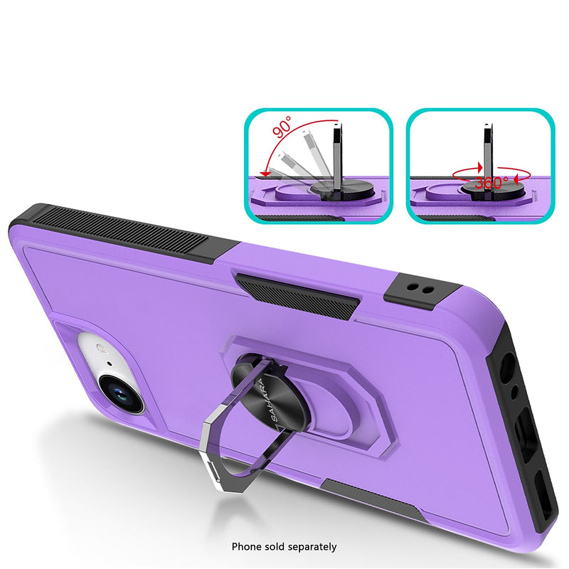 SaharaCase Raider Series Phone Case for iPhone 16e, Shock Absorbing, Purple (CP00819)
