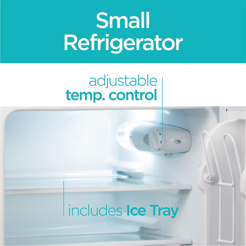 Black & Decker Adjustable Temperature Control Refrigerator w/Freezer, 3.1 Cu. Ft., White (BCRDK32W)