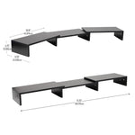 Mind Reader Adjustable Dual Monitor Stand, Up to 44 lbs., Black (MDFMOND-BLK)
