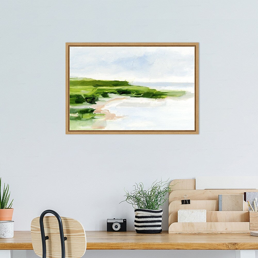 Amanti Art Blush Sandy Beach I by Ethan Harper Framed Canvas Wall Art Print, 23" x 16" (A42675376695)