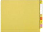 Medical Arts Press Reinforced End Tab File Folder, Straight Cut, Letter-Size, Yellow, 50/Box (S-01501-YLW)