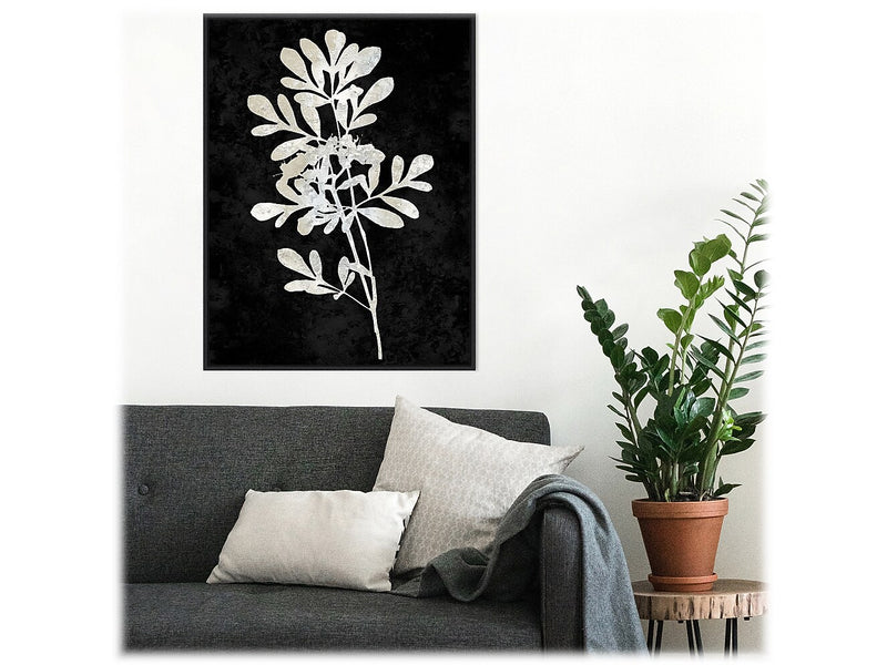 Amanti Art Plant Life White on Black II, Canvas, 23" x 30" (A42675515283)