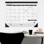 2025-2026 AT-A-GLANCE 21.75" x 17" Academic Monthly Desk Pad Calendar, White/Black (SK2416-00-26)