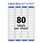 Avery Easy Peel Laser Return Address Labels, 1/2" x 1-3/4", White, 8,000 Labels/Pack (5167)
