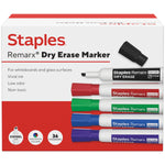 Staples Remarx Dry Erase Marker, Chisel Tip, Assorted, 36/Pack (ST62935)