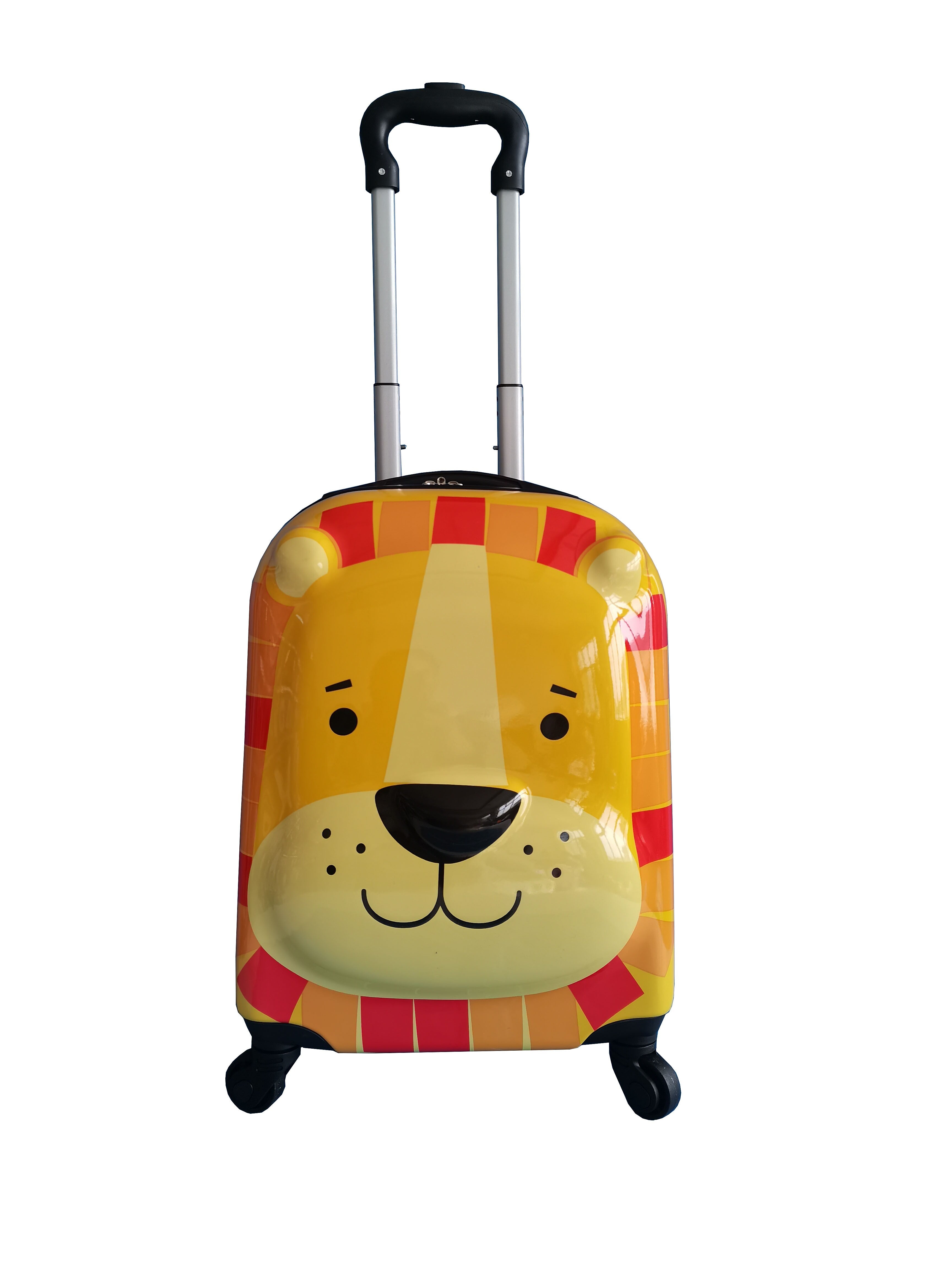 TUCCI 11" Hardside Carry-On Suitcase, 4-Wheeled Spinner, TSA Checkpoint Friendly, Yellow (T0396-LionBuddy)
