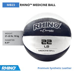 Champion Sports 22 lbs. Leather Medicine Ball, Black/White (CHMP238)