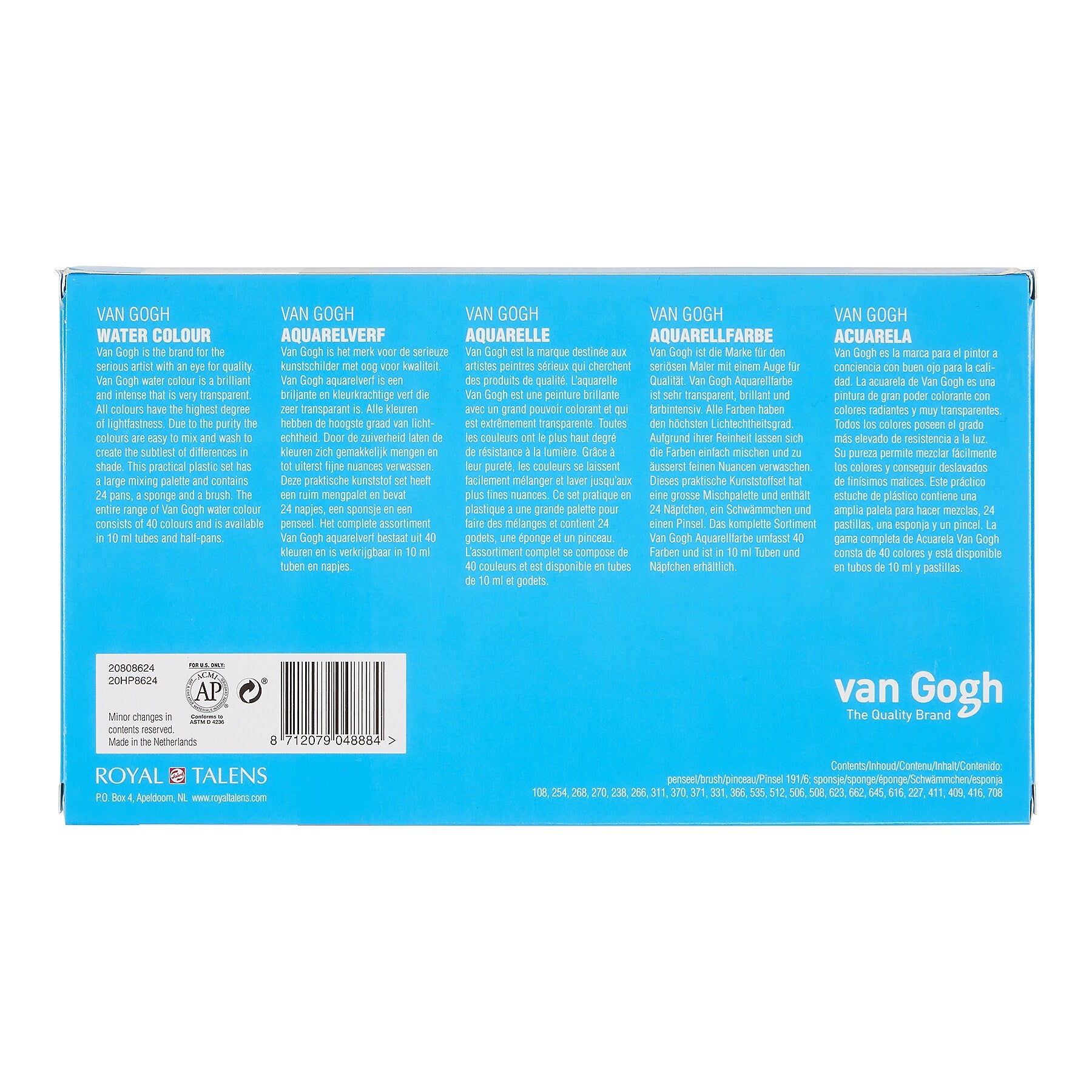 Van Gogh Watercolor Paint, Assorted Colors (VNG20808624)