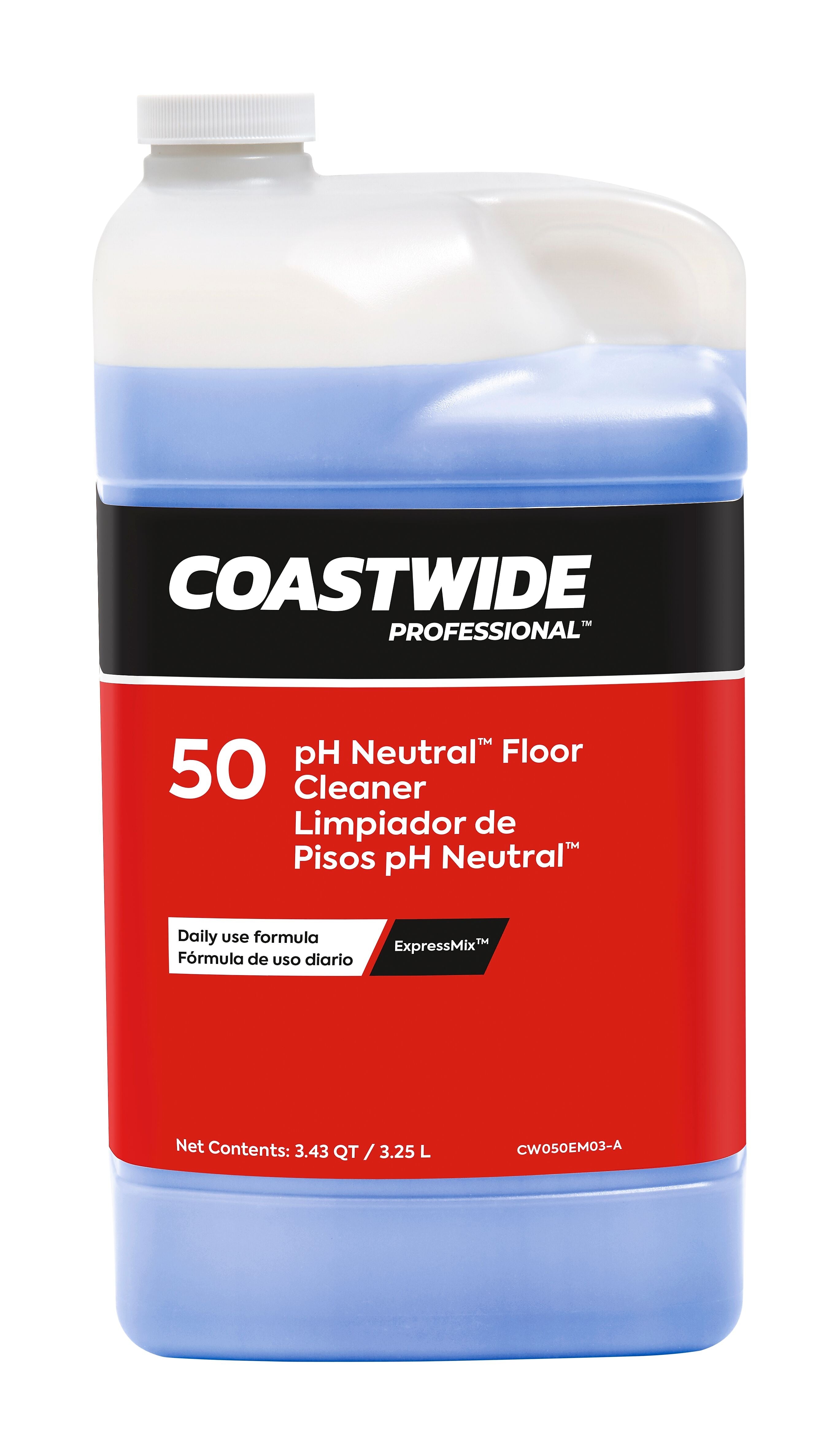 Coastwide Professional™ Floor Cleaner pH Neutral Concentrate for ExpressMix, 3.25L, 2/Carton (CW050EM03-A)