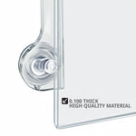 Azar Sign Holder, 11.5" x 14", Vertical, Wall Mounted, Clear, Acrylic, 2/Pack (106606)