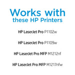 HP 85A Black Standard Yield Toner Cartridge, Prints Up to 1,600 Pages (CE285A)
