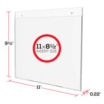 Deflecto Classic Image Document Holder, 8.5" x 11", Horizontal, Wall Mounted, Clear Plastic (68301)