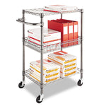 Alera 2-Shelf Wire Utility Cart, Anthracite Black (ALESW342416BA)