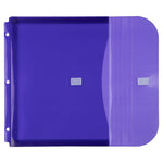 JAM Paper Plastic Binder Pocket, Purple, 3/Pack (218VB1PUX3)