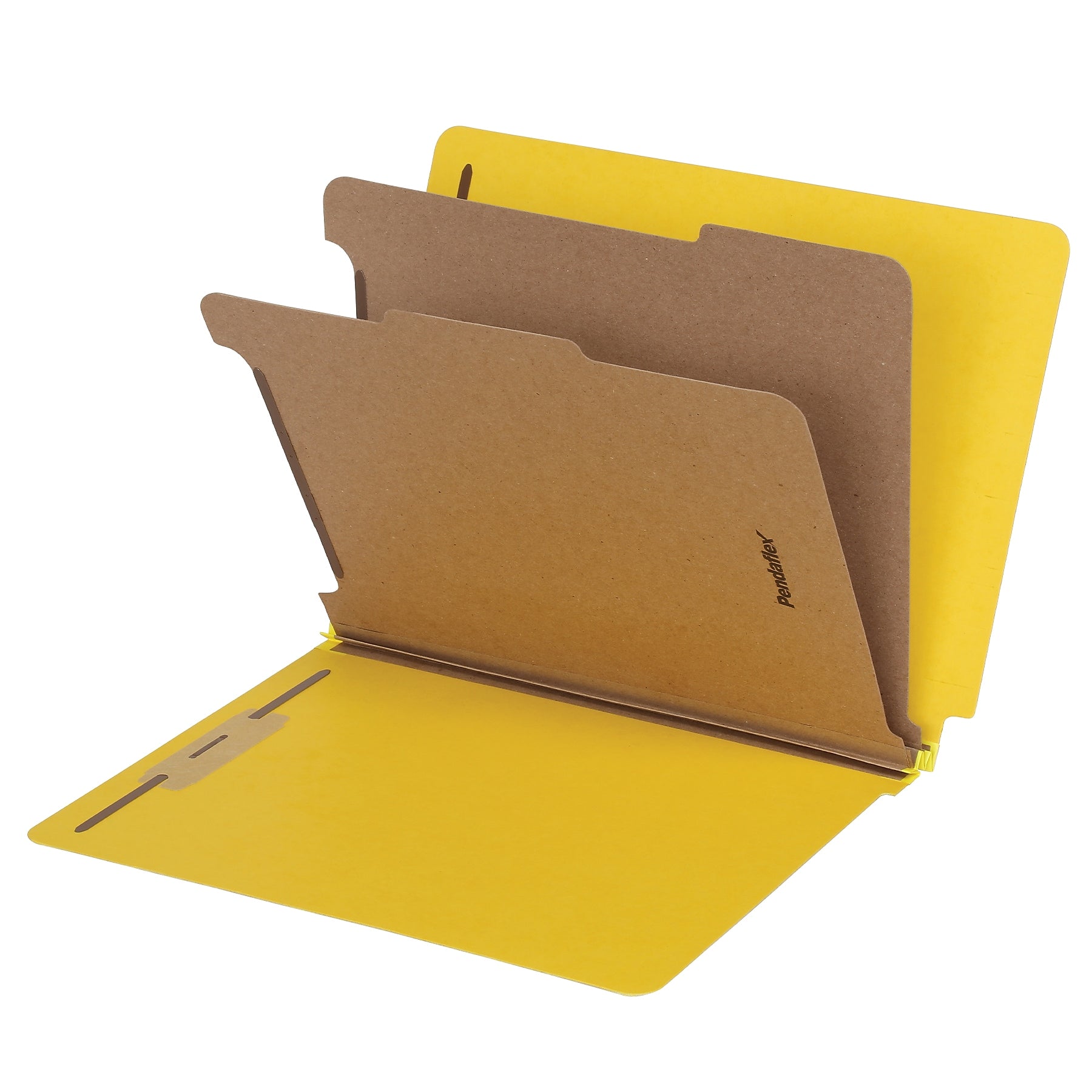Pendaflex Pressboard Classification Folder, 2-Dividers, 2" Expansion, Letter Size, Yellow, 10/Box (1006949)