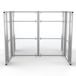 VersaDesk WorkNest 66"H x 81"W 2 Person H-Shaped Cubicle Panel Workstation, Silver (WNCH-7296-S)