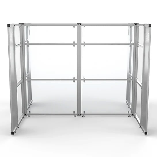 VersaDesk WorkNest 66"H x 81"W 2 Person H-Shaped Cubicle Panel Workstation, Silver (WNCH-7296-S)