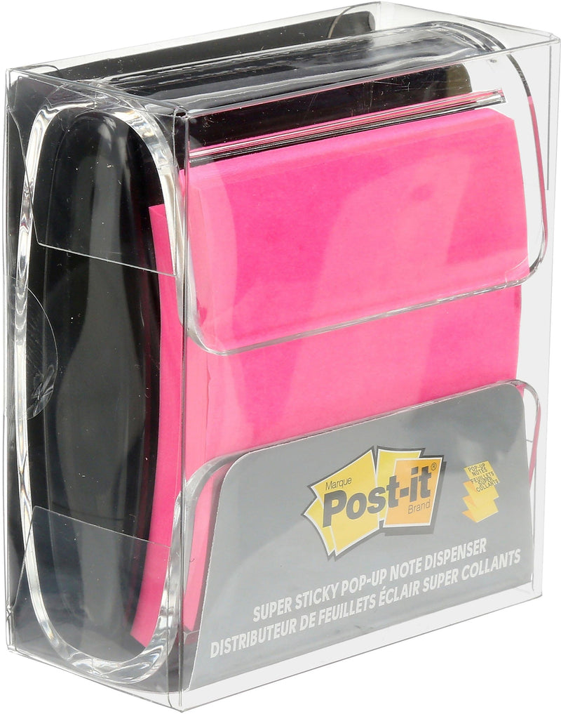 Post-it Pop-Up Notes Dispenser for 3" x 3" Notes, Black (WD-330-BK)