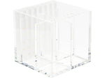 Russell+Hazel Bloc 2-Compartment Stackable Acrylic Pencil Cup with Monthly Calendar, Clear/Gold (93917)