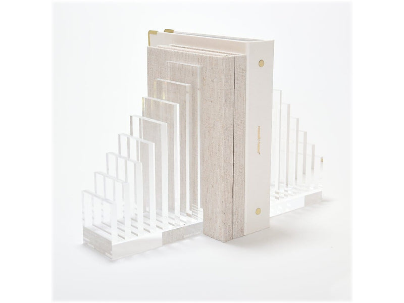 Russell+Hazel Acrylic Book Ends, 11"H, Clear (40807)