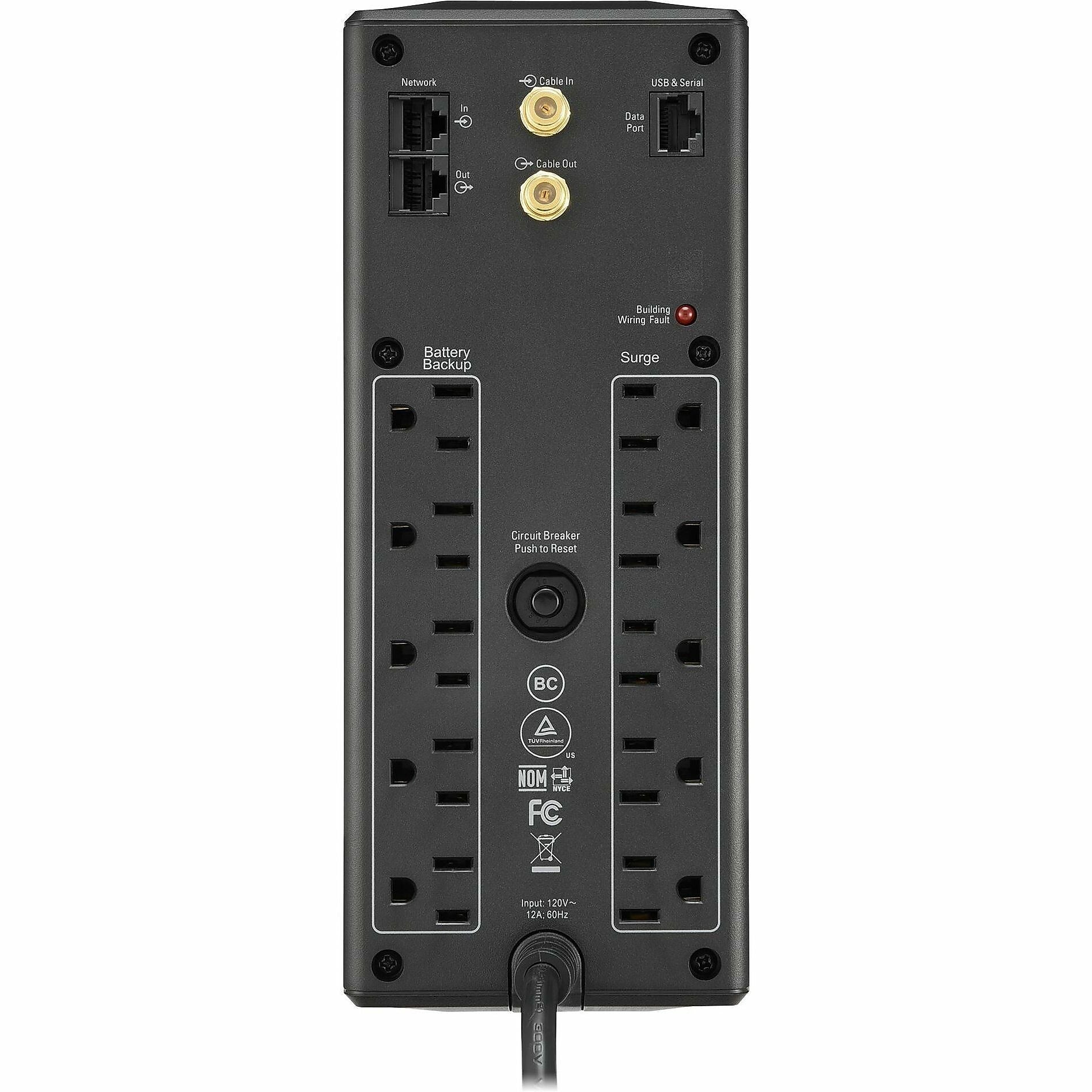 APC Back UPS Pro 1350VA 10-Outlet Battery Backup and Surge Protector, Black (BX1350M)