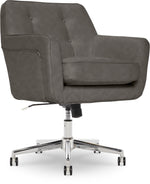 Serta Style Ashland Bonded Leather Swivel Computer and Desk Chair, Gray (47140G)