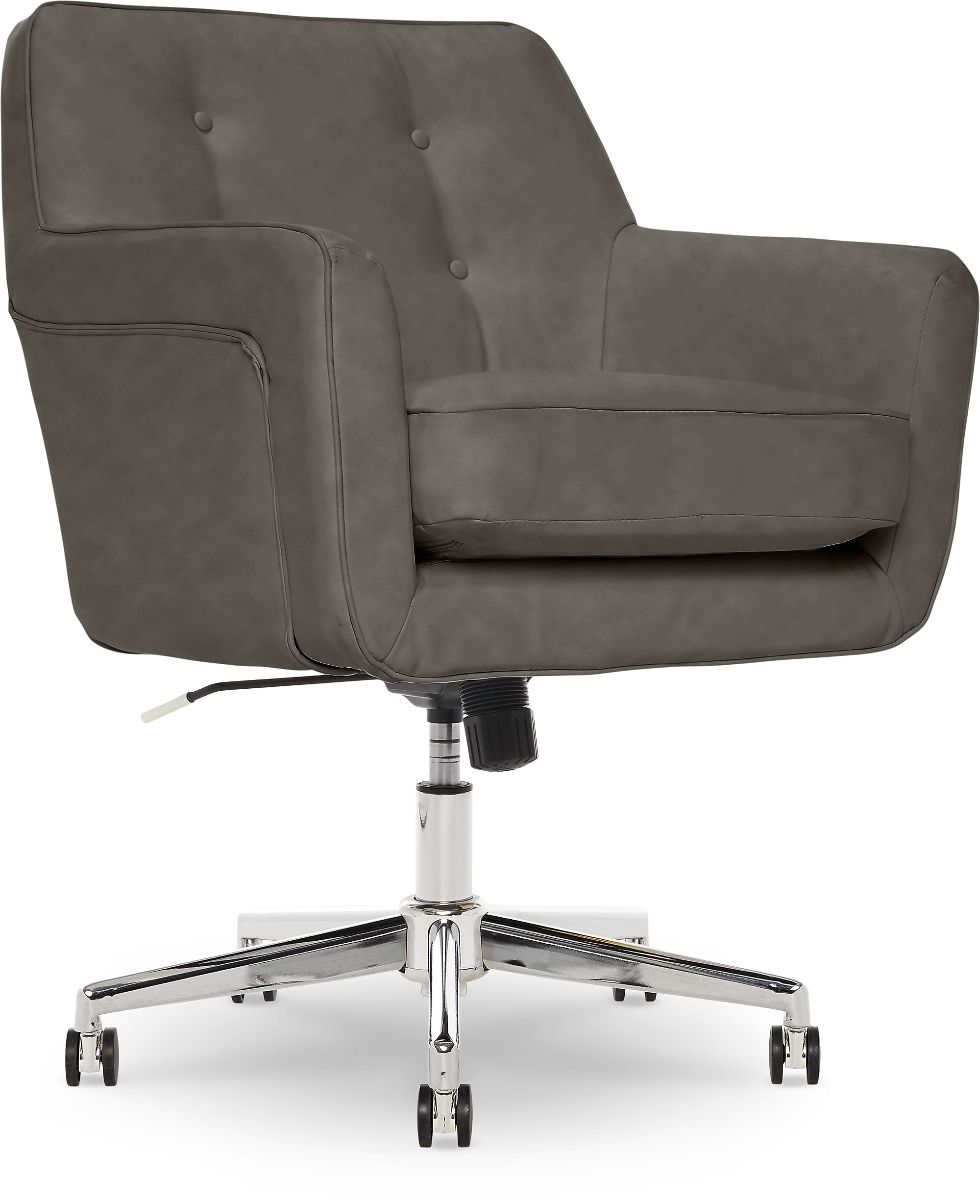 Serta Style Ashland Bonded Leather Swivel Computer and Desk Chair, Gray (47140G)
