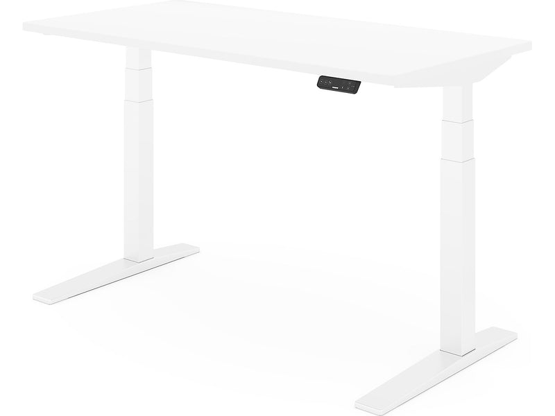 FlexiSpot E7 Pro 55"W Electric Adjustable Standing Desk, White (E7WPRO5528-W)