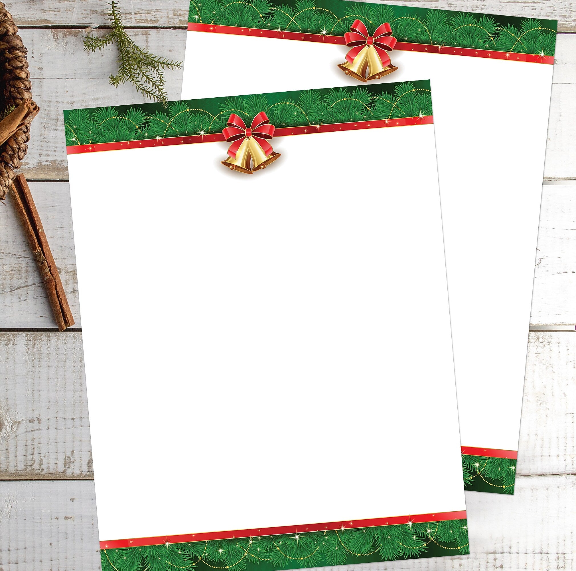 Great Papers! Holiday Stationery Letterhead Holiday Bells , Multicolor, 50 sheets (2024029)